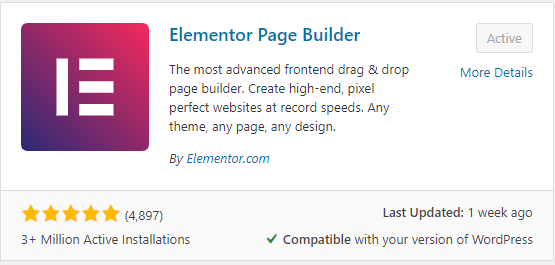 Elementor WordPress Plugin