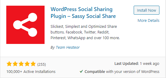 Sassy_Social_Share WordPress Plugin