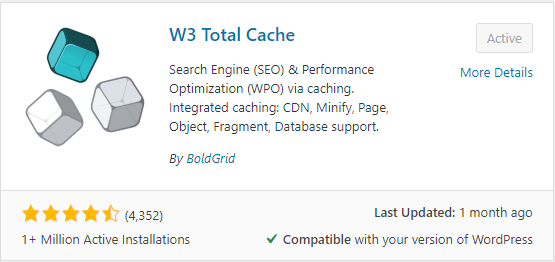 W3_Total_Cache free wordpress plugin