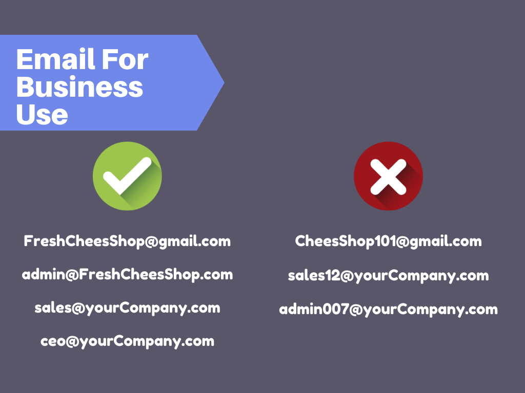 How do I choose a business email name?