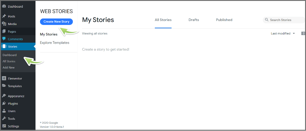 Google-Web-Stories-Dashboard