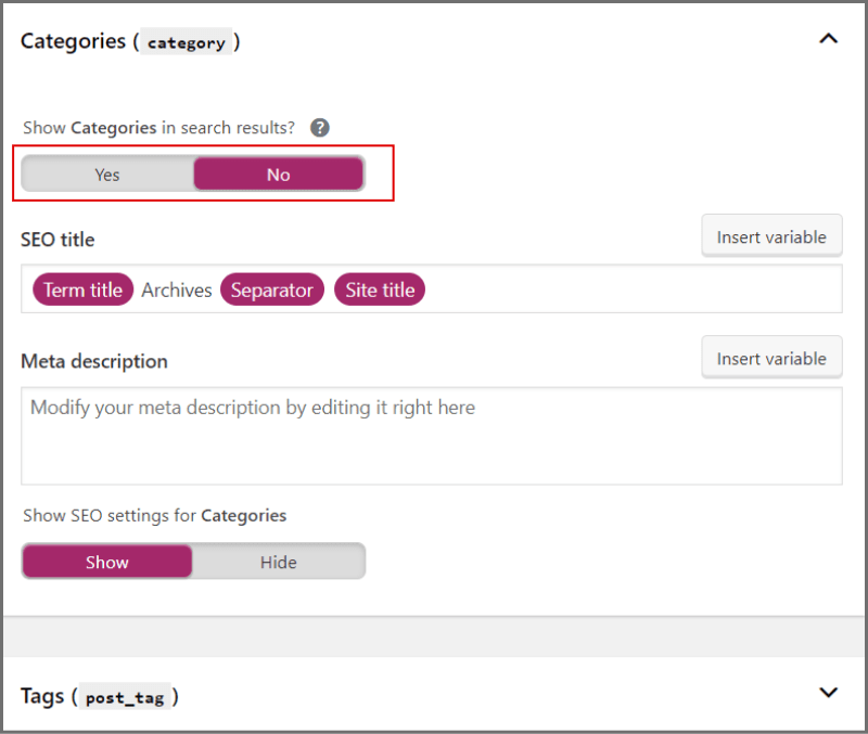 yoast-seo-search-appearance-taxonomies