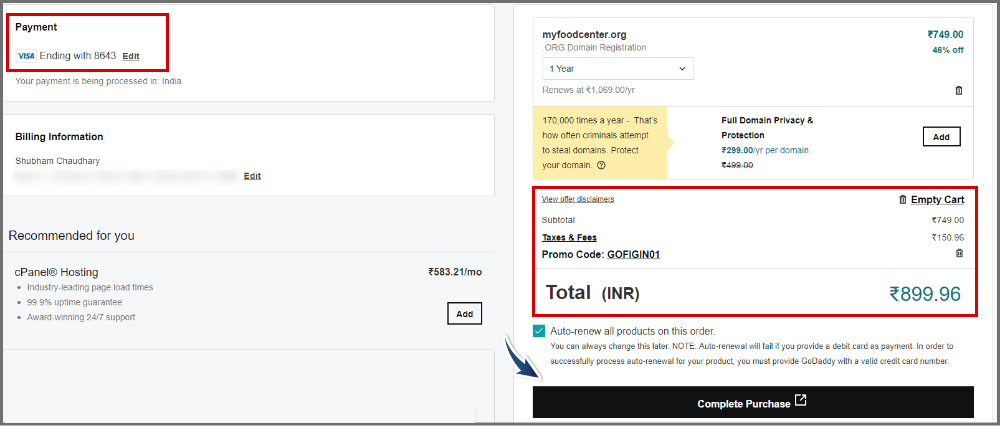 complete-purchase-godaddy-domain