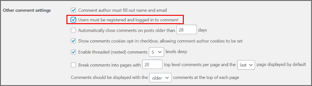 stop-spam-comments "allow for logged in users"